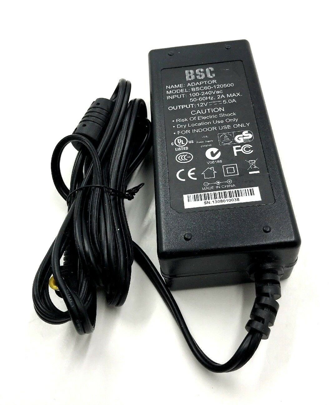 NEW BSC 12V 5.0A AC DC Adapter BSC60-120500 Power Supply